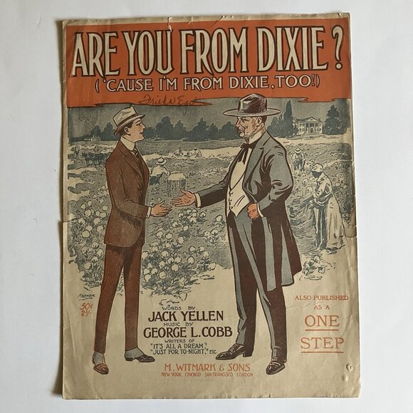 1910s Vintage Sheet Music Huckleberry Finn - If All My Dreams Were Made of Gold - Picture 4 of 16